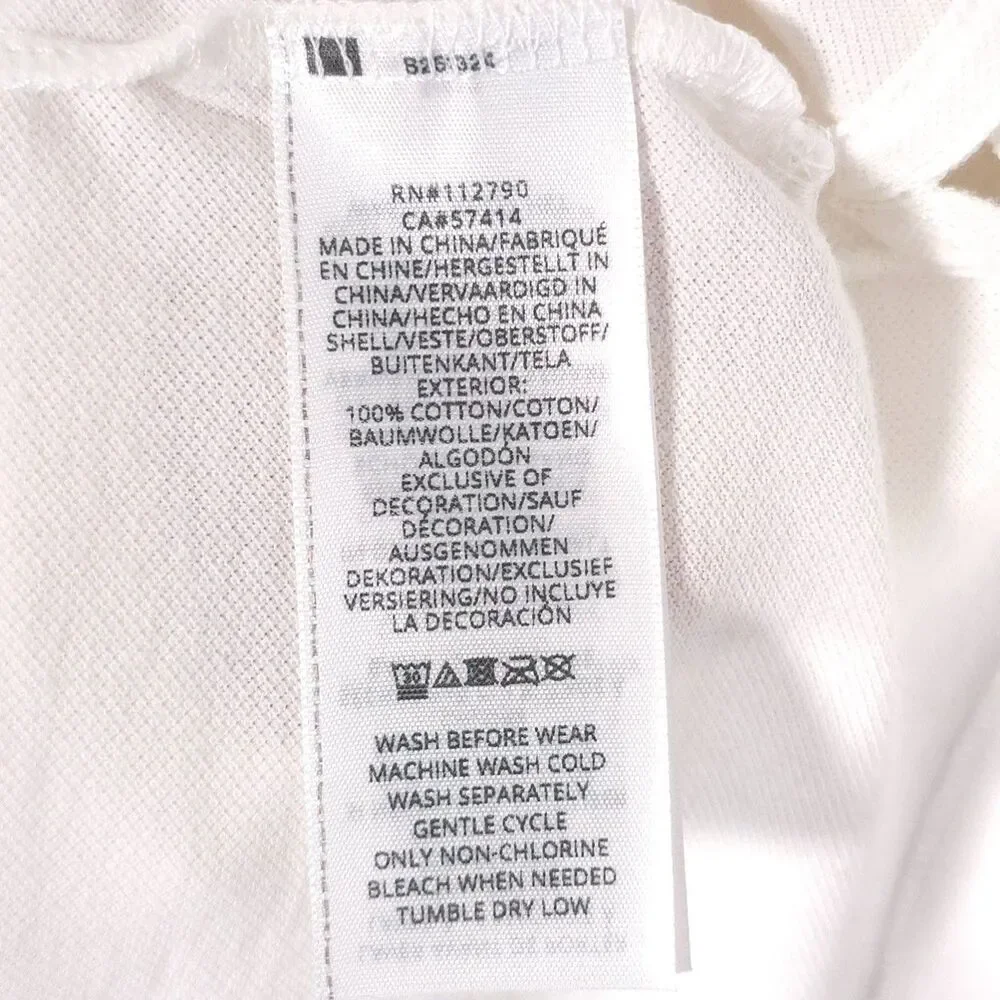 TRUE RELIGION Mens New Polo Shirt LARGE White Logo Graphic 701065 PIQUE POLO